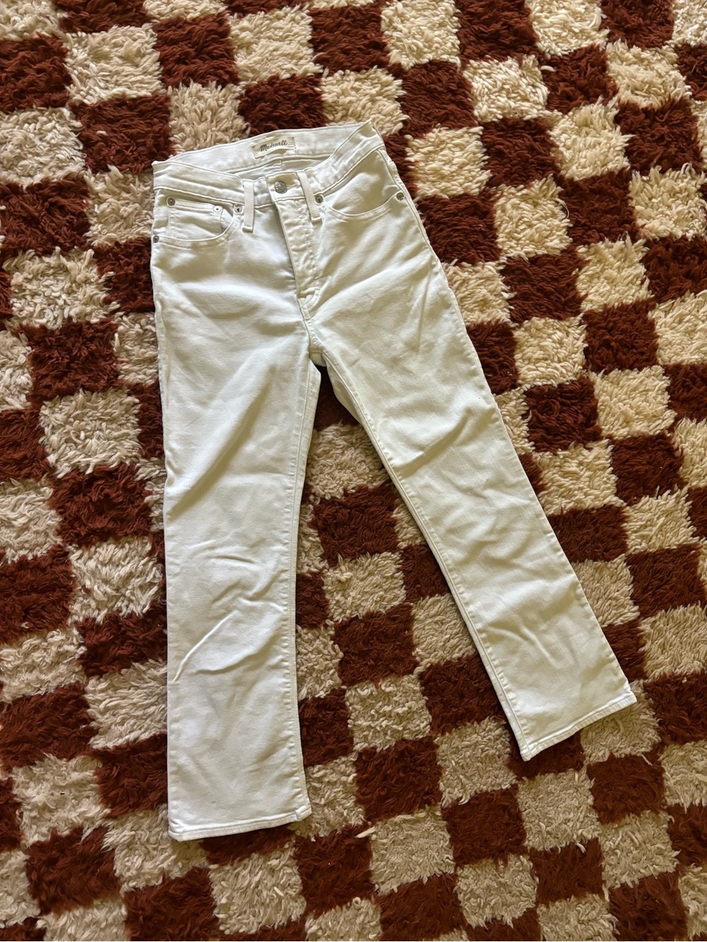 Madewell White Straight-Leg Jeans